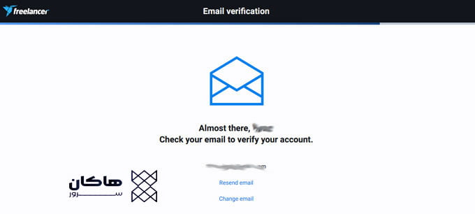 ساخت اکانت freelancer در 13 قدم ساده Verify your email address