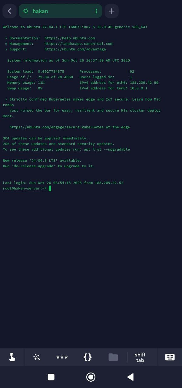 آموزش اتصال به سرور لینوکسی از طریق ssh در موبایل - هاکان سرور