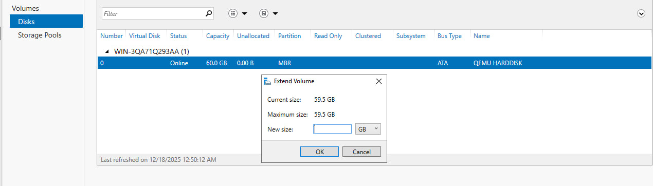 افزودن هارد در ویندوز سرور مراحل افزودن هارد در ویندوز سرور - هاکان سرور